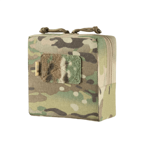 M-Tac Utility Pouch Elite Small i slitesterkt Cordura 500D med MOLLE-grensesnitt for oppbevaring av nødvendigheter, kamuflasjemønster.
