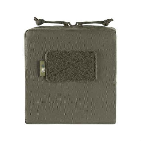 M-Tac Utility Pouch Elite Small laget av slitesterkt Cordura 500D, ideell for EDC og MOLLE-kompatibel oppbevaring. Grønt design.