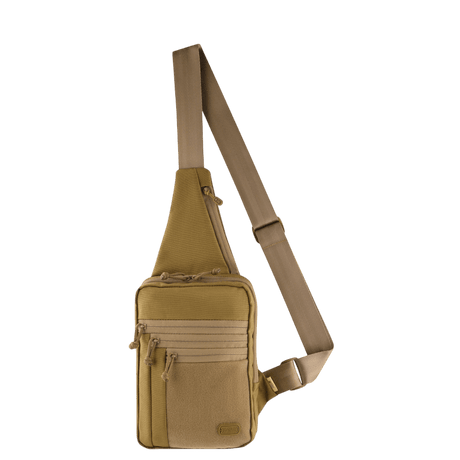 M-Tac Carry Sling Taske Elite Gen.IV med Velcro i khaki-farget slitesterkt nylon med justerbar skulderrem, galleri posisjon 1.
