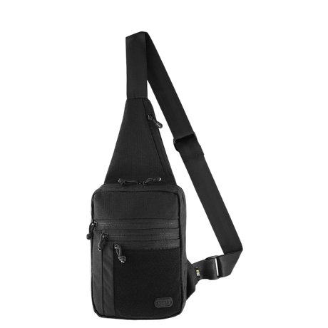 M-Tac Carry Sling Taske Elite Gen.IV med Velcro i svart nylon med justerbar rem og universelt velcro-hylster, galleri posisjon 1.