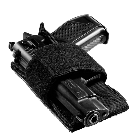 M-Tac CCW-hylster – modulært universelt hylster i svart nylon med velcro-hook, designet for diskret bæring, galleri posisjon 1.