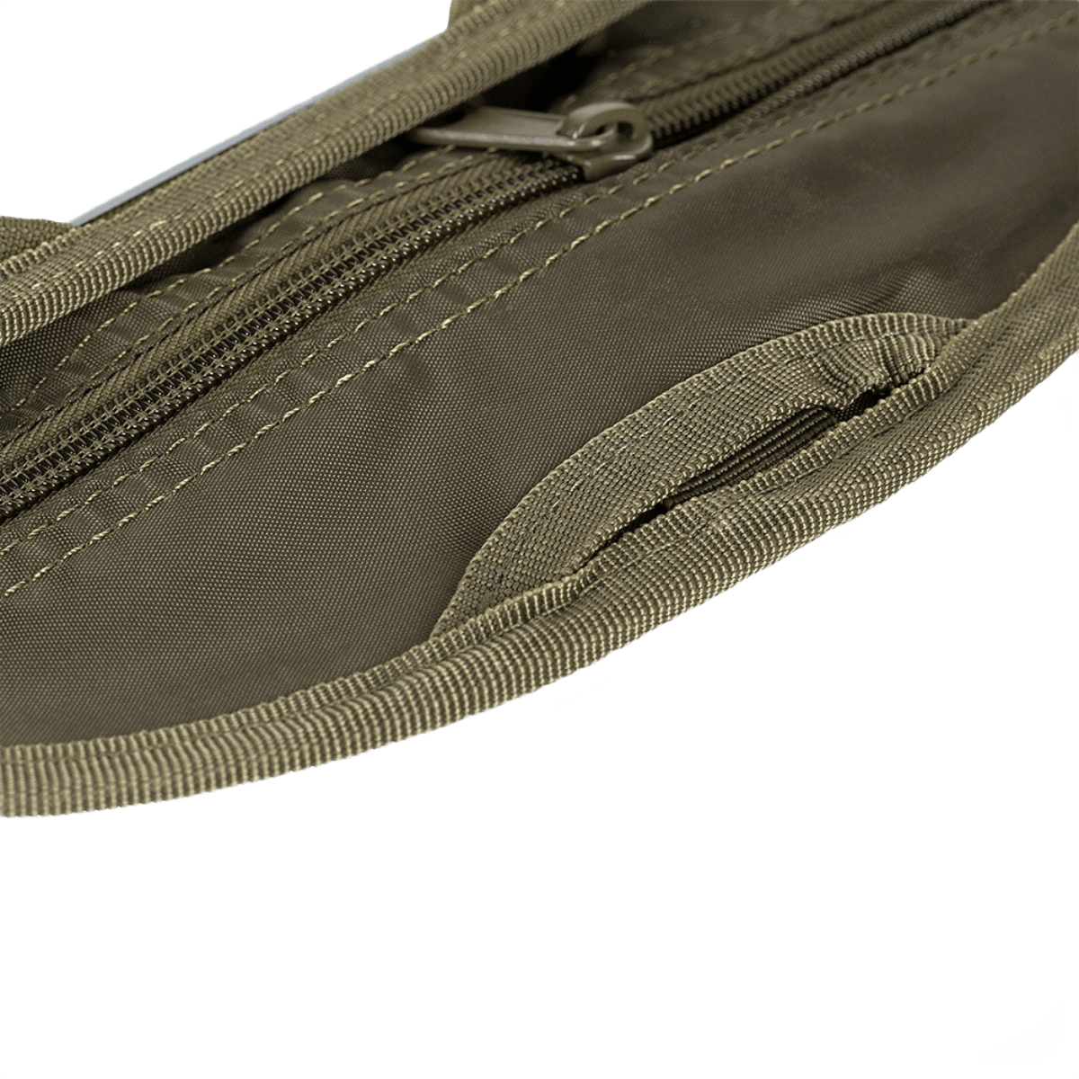 M-Tac Toilettaske i khakifarve med lynlås, kompakt og praktisk til opbevaring af barbergrej, tandbørste og shampoo til rejser.