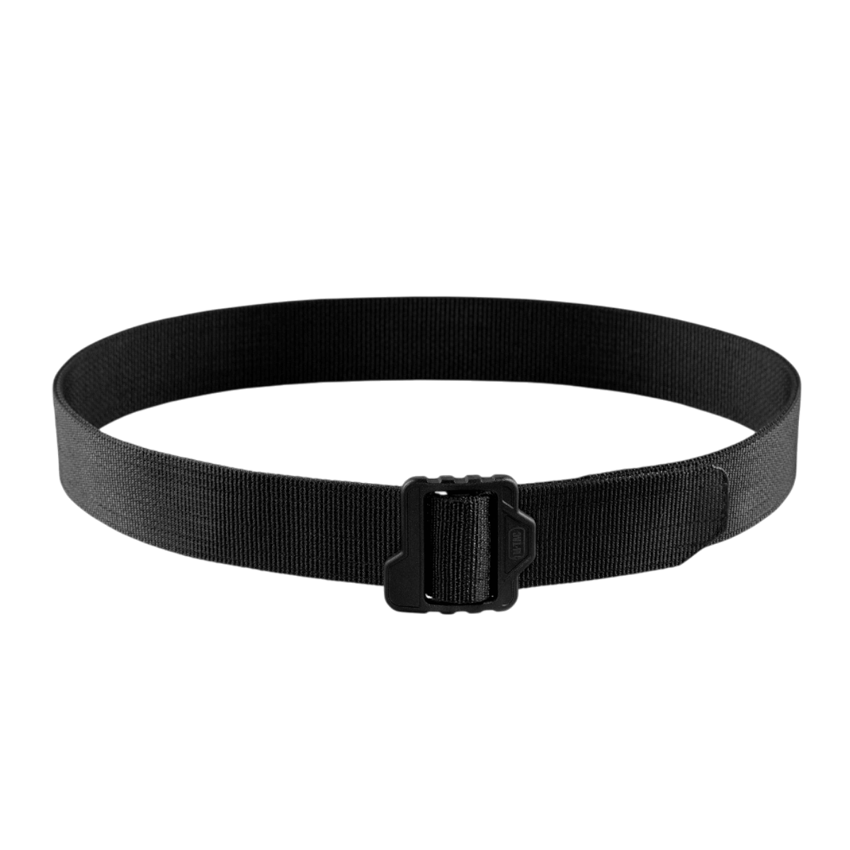 Sort M-Tac Double Duty Taktisk Bælte i nylon med slidstærk polymerspænde til langvarig brug.