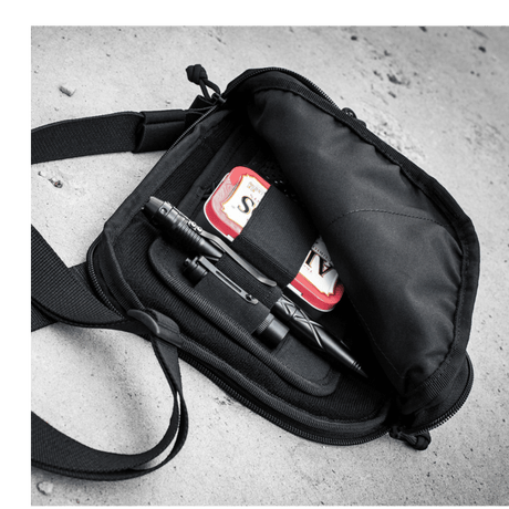 M-Tac Hook & Loop Low Profile Admin Panel i slitesterk nylon med flere lommer og elastikk for organisert oppbevaring, galleri posisjon 1.