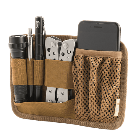 M-Tac Hook & Loop Low Profile Admin Panel i slitesterkt nylon med elastiske holdere og nettlomme for organisering, galleri posisjon 1