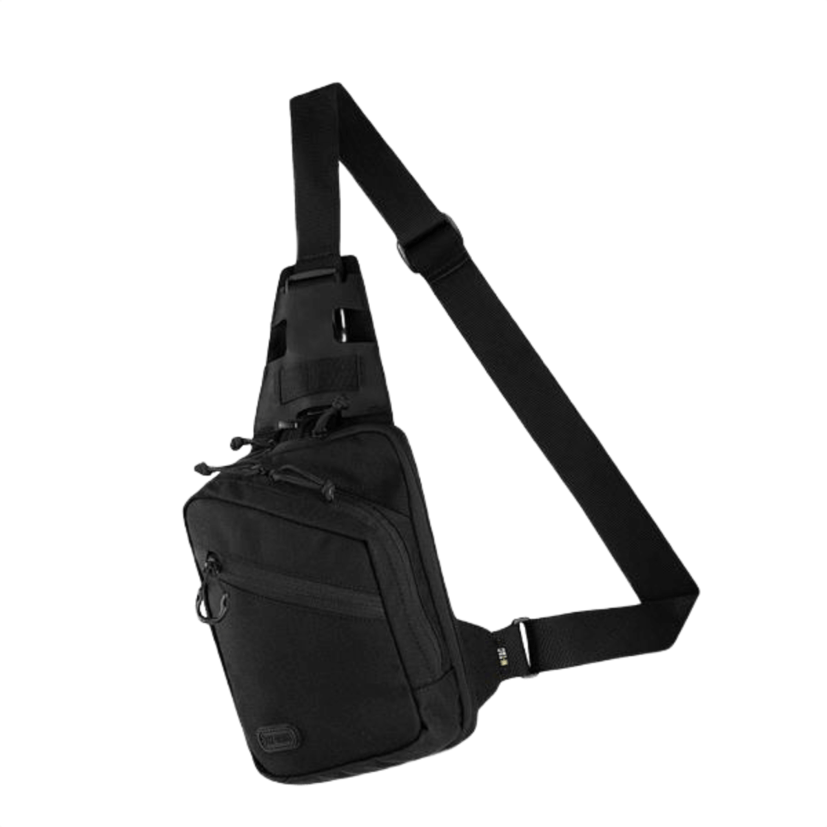 M-Tac Sling Pistol Bag Elite i sort med rummelige rum og justerbar rem til taktisk brug.