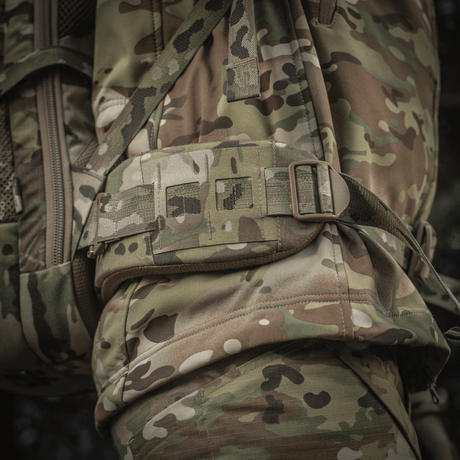 M-Tac Ryggsekk Large Gen.III Elite i camouflagemønster med robust Cordura 500D, ideell for taktisk bruk og utstyrstransport.