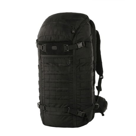 M-Tac Ryggsekk Gen.II Elite Large i svart med ergonomisk design og slitesterkt Cordura-materiale, ideell for transport av våpen.