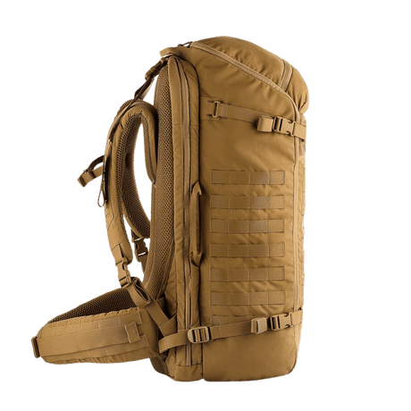 M-Tac Ryggsekk Gen.II Elite Large i slitesterkt Cordura-materiale og stilrent design, sidevisning med ergonomiske skulderstropper.