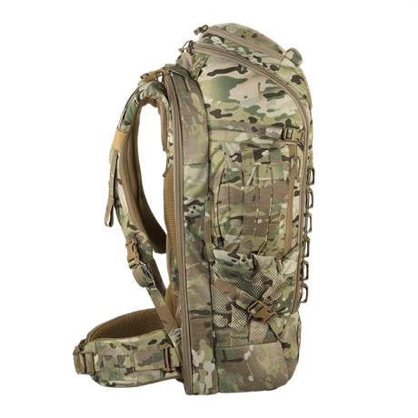 M-Tac Ryggsekk Large Gen.IV Elite i Cordura-materiale for ergonomisk og funksjonell bruk med stilrent design, sett fra siden.