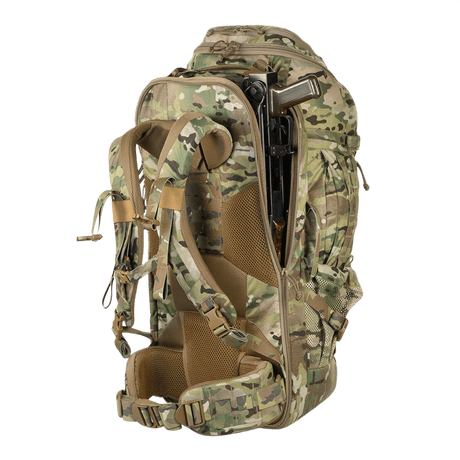 M-Tac Ryggsekk Large Gen.IV Elite i kamuflasjedesign for transport av adskilte våpen, laget av slitesterkt Cordura.