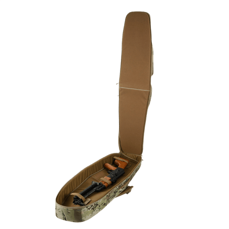 M-Tac Gun Backpack Case 125 cm Gen.II Elite åbnet med våben indeni