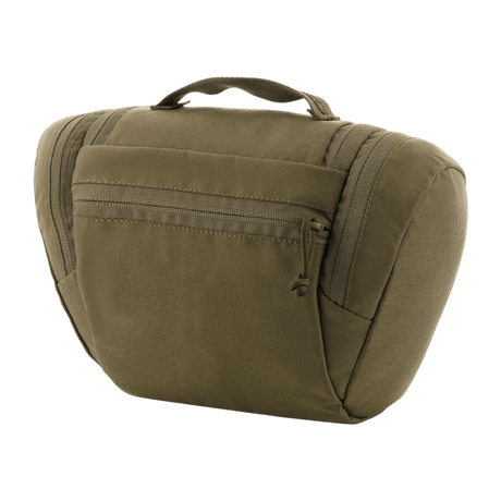 M-Tac toalettmappe Elite Gen.II i khakifarge, kompakt og praktisk design for oppbevaring av toalettsaker og småting.