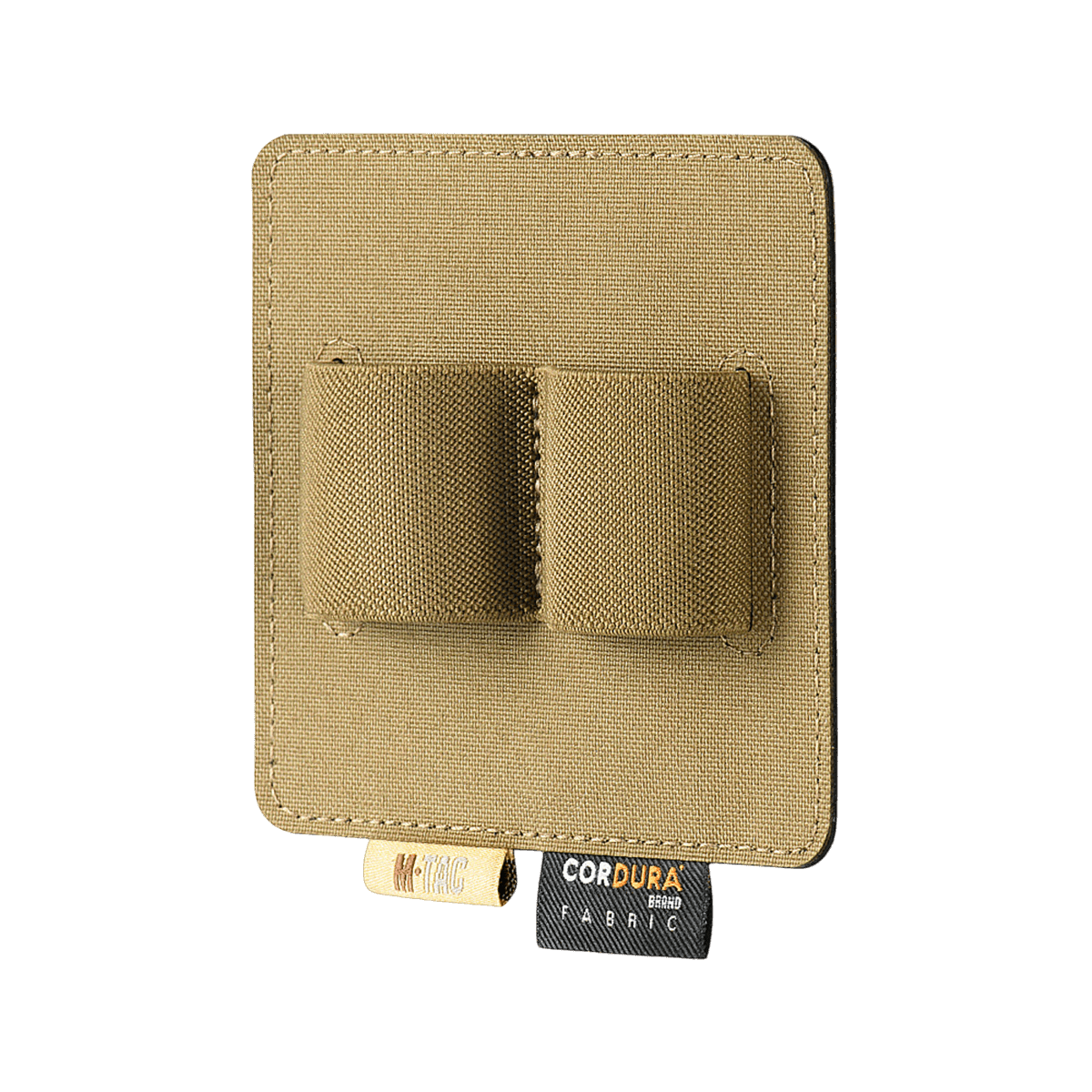 M-Tac Double Mag Pouch Hook Backed Magazine i beige Cordura stof med Velcro-fastgørelse.
