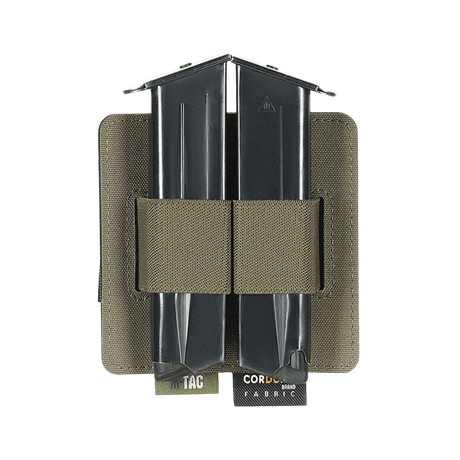 M-Tac Double Mag Pouch Hook Backed Magazine for to pistolmagasiner eller verktøy med justerbare skillevegger og Velcro-festing.