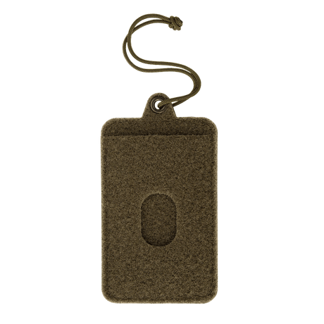 M-Tac Badge Holder – ID-kort og patch med myk Velcro, plastbase, metallringer og paracord for oppheng. Perfekt for ID og patcher.