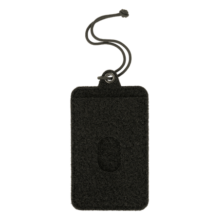 M-Tac Badge Holder – ID-kort og patch med Velcro og metallringer for oppheng. Plastbase for stabilitet. Mål: 120 x 65 mm.