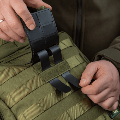 M-Tac panel for patches på MOLLE 80x135. Robust tilpasning til MOLLE-systemer med hook & loop-overflate for patches og ID