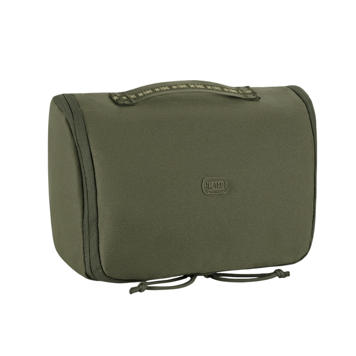 M-Tac Toilettaske i grøn, robust og vandafvisende, til hygiejneartikler. Praktisk kompakt taske med 600D polyester og PVC-belægning.