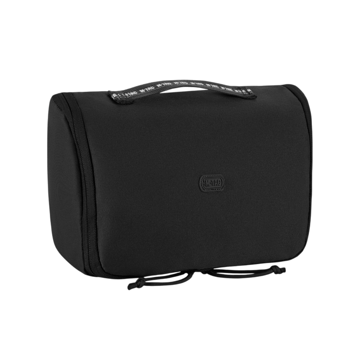 M-Tac Toilettaske i sort, kompakt taske til opbevaring af hygiejneartikler, vandafvisende 600D polyester med PVC-belægning.