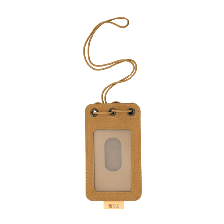 M-Tac taktisk ID-kortholder med snor, transparent panel og snor, laget av solid Cordura, egnet for militær bruk.