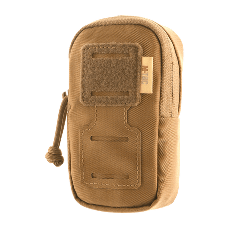 M-Tac PC Utility Pouch Elite i tan Cordura med MOLLE-system, Velcro-panel og drenering, perfekt for små oppbevaringsbehov, 13x6x3 cm.