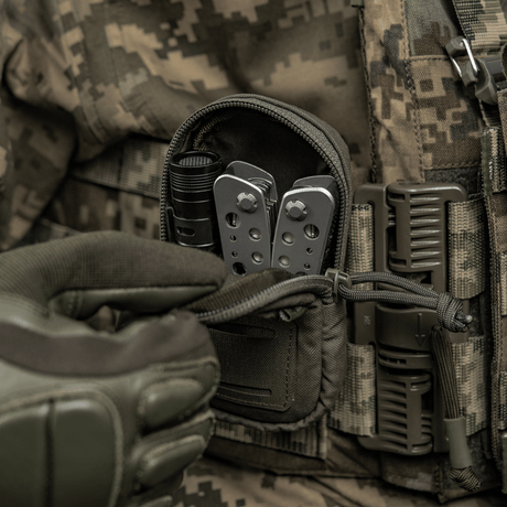 M-Tac PC Utility Pouch Elite - allsidig Cordura-pouch med MOLLE-interface for oppbevaring av småting. Perfekt for taktisk bruk med Velcro-panel.