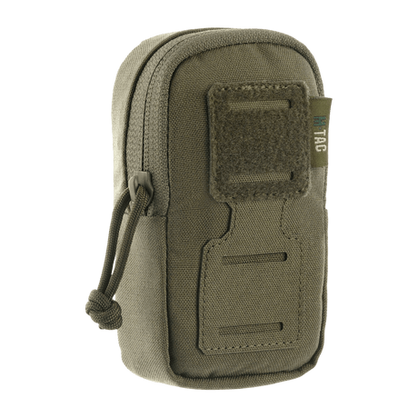 M-Tac PC Utility Pouch Elite i oliven Cordura med MOLLE-interface og Velcro-panel for patches, 13x6x3 cm, bunnavløp for taktisk bruk.