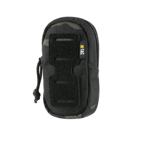 M-Tac Utility Shoulder Pouch Elite Gen.II i Cordura 500D Multicam Black med Velcro-panel for patches, sett forfra.