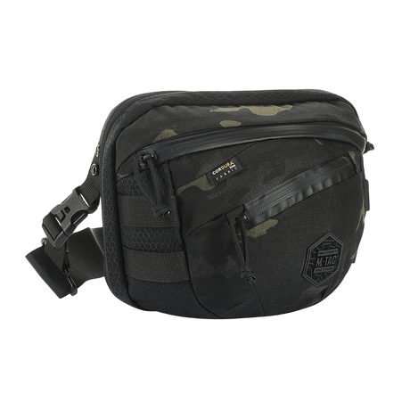 M-Tac Sphaera Hex Hardsling Taske Gen.II Elite i svart med justerbar skulderrem og rom med glidelås, laget av Cordura / Hex-polyester.