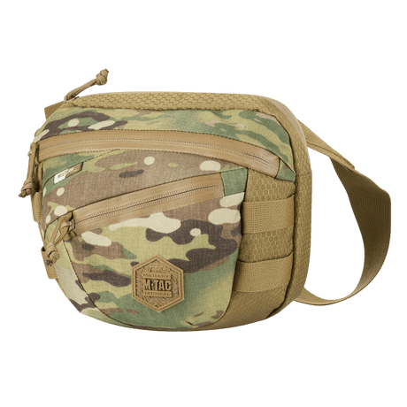 M-Tac Sphaera Hex Hardsling Taske Gen.II Elite i camo-design med justerbar skulderrem og flere glidelåslommer.