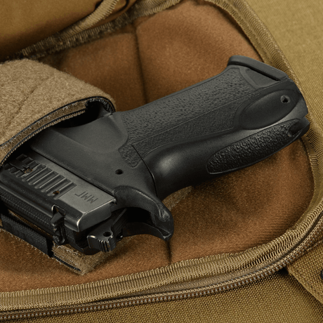 M-Tac Sphaera Hex Hardsling Taske Gen.II Elite med skjult bæring av våpen og glidelåssystem, i robust Cordura og Hex-polyester.