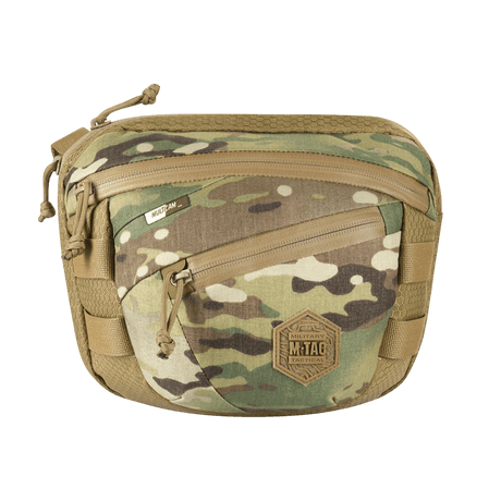 M-Tac Sphaera Hex Hardsling Taske Gen.II Elite i kamuflasje med justerbar rem, Cordura-materiale og skjult våpenbæringsfunksjon.