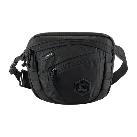 M-Tac Sphaera Hex Hardsling Taske Gen.II Elite i svart, kompakt design med justerbar skulderrem og hurtigåpningssystem.