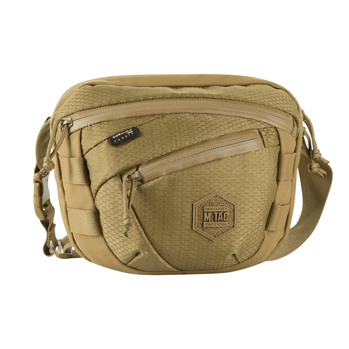 M-Tac Sphaera Hex Hardsling Taske Gen.II Elite i Cordura-materiale med justerbar skulderrem og lynlåslukninger.