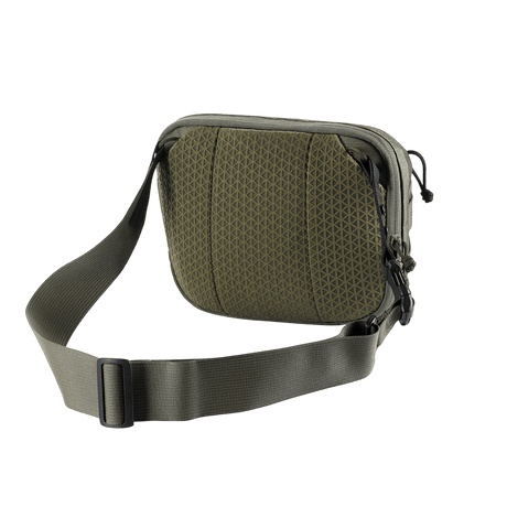 M-Tac Sphaera Hex Hardsling-veske Gen.II Elite, kompakt veske med justerbar skulderrem i olivengrønn.