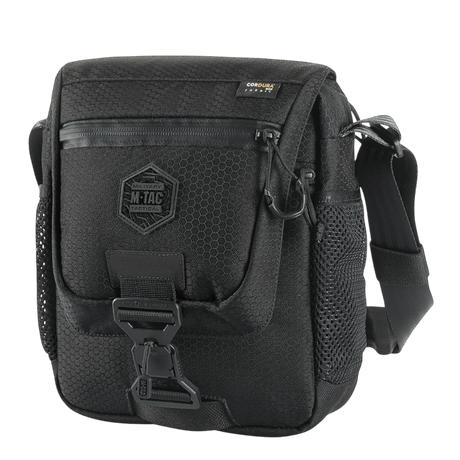 M-Tac Satellite Magnettaske Gen. II Elite Hex i svart Cordura Hex med magnetlukking, tabletdesign og NIJ-sertifisering, galleri posisjon 1.
