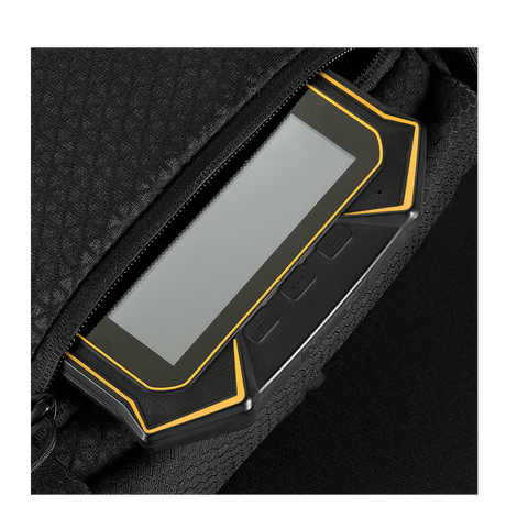 M-Tac Satellite Magnettaske Gen. II Elite Hex i svart Cordura Hex med NIJ-sertifisering, detaljert visning av glidelås og materiale, galleri posisjon 1.
