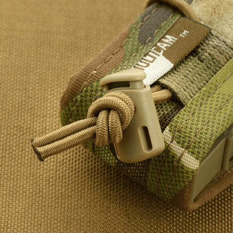 M-Tac Pistol Mag Pouch Gen.3 i Cordura 500D med justerbart MOLLE-monteringssystem, viser plast-sideskiver og elastikkdetaljer.