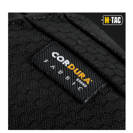 Nærbilde av M-Tac Magnet XL-veske Elite Hex, viser Cordura-stoffdetaljer og M-TAC-logoen.