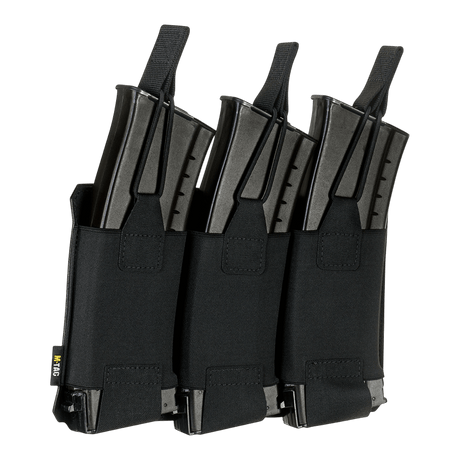M‑Tac Elastisk Triple Magazine Pouch Elite for oppbevaring av tre AK/AR-magasiner i lett og kompakt design med MOLLE Laser Cut.