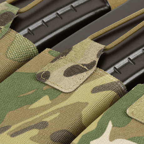 M-Tac Elastisk Triple Magazine Pouch Elite i Cordura 500D-materiale med MOLLE-system og plass til 3 AK/AR-magasiner.
