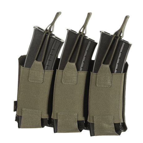 M‑Tac Elastisk Triple Magazine Pouch Elite for tre magasiner, laget av Cordura 500D med MOLLE-kompatibilitet.