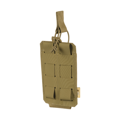 M‑Tac Elastisk Single Magazine Pouch Elite i Cordura 500D med MOLLE-system, kompakt design for AK/AR-magasin.
