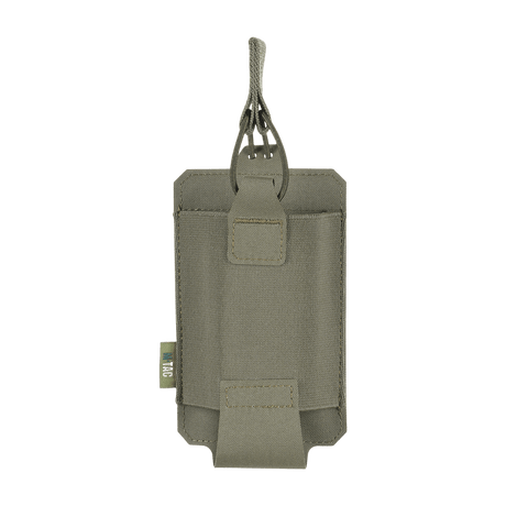 M‑Tac Elastisk Single Magazine Pouch Elite til AK/AR, kompakt Cordura-design, MOLLE-kompatibel, åpen for rask tilgang.
