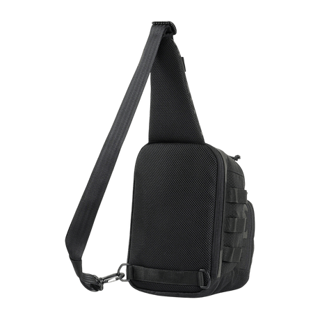 M-Tac Cross Bag Elite Hex - Kompakt svart sling-pack for daglig og taktisk bruk, 5 liter med Cordura 500-materiale.
