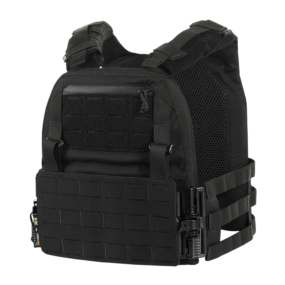 M‑Tac Plate Carrier Cuirass QRS Gen.II med quick-release system til taktisk brug, designet med justerbare remme og Cordura 500D materiale.