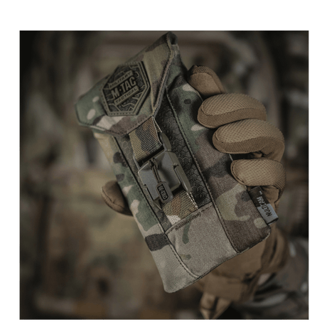 M-Tac Smartphonelomme Elite Large Hex i kamuflasje med WJ magnetisk spenne og slitesterkt CORDURA-materiale.