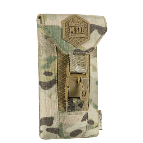 M-Tac Smartphonelomme Elite Large Hex i slitesterkt CORDURA HEX-materiale for sikker oppbevaring av smarttelefoner opptil 6,5 tommer.