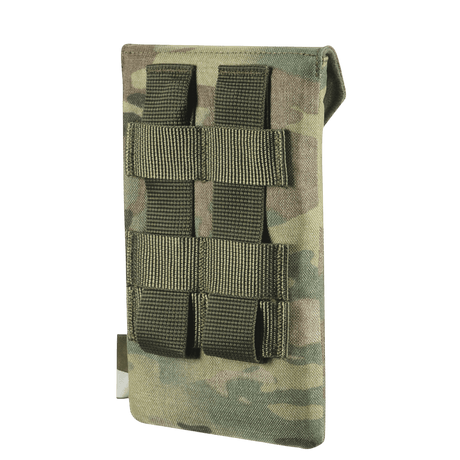 M-Tac Smartphonelomme Elite Large Hex i CORDURA HEX-materiale med kamuflasjedesign, ideell for sikker oppbevaring av smartphone opptil 6,5 tommer.